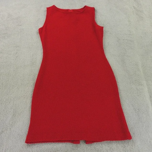 St. John | Dresses | St John Dress Red Milano Knit Sheath Pique Stitched |  Poshmark